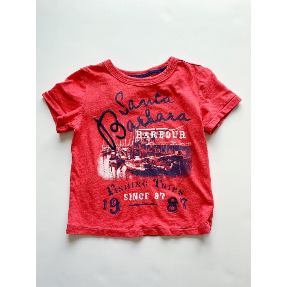 Boys- Red/orange Santa Barbara T shirt